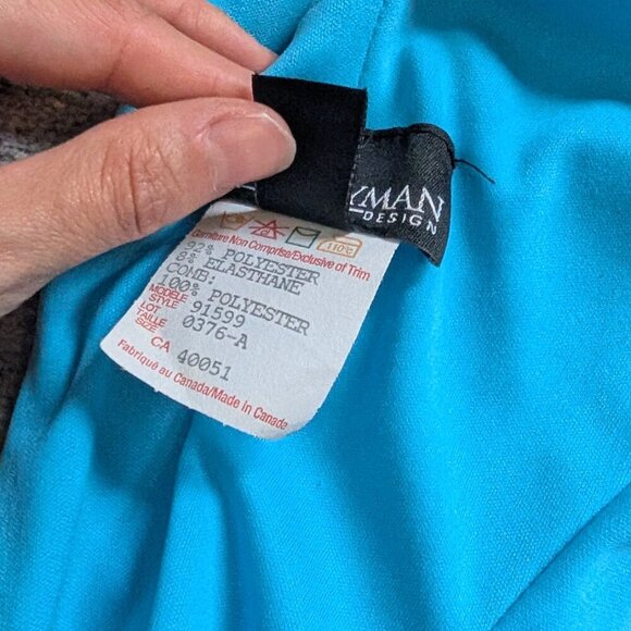 Frank Lyman, Rushed, bodycon, cocktail, midi dress, blue, Size 4 - Picture 11 of 13